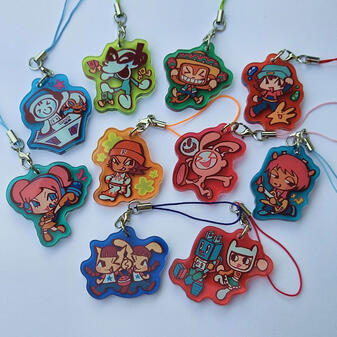 Rhythm Game Phone Charms
